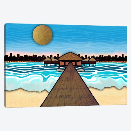 Beach Resort Canvas Print #DFR2} by Darla Ferrara Canvas Art Print