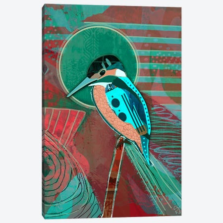 Bird Abstract Canvas Print #DFR3} by Darla Ferrara Art Print