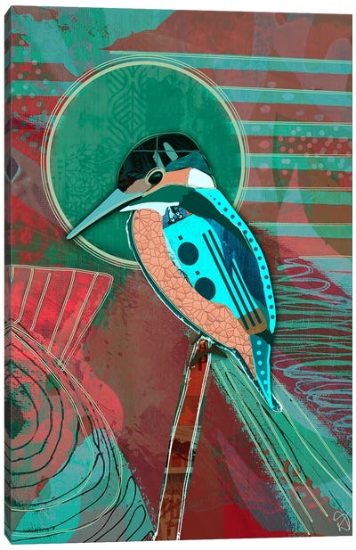 Bird Abstract Canvas Art Print - Darla Ferrara