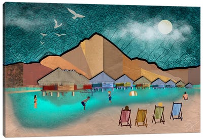Resort Swimmers Canvas Art Print - Darla Ferrara