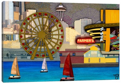 Seatle Canvas Art Print - Amusement Park Art