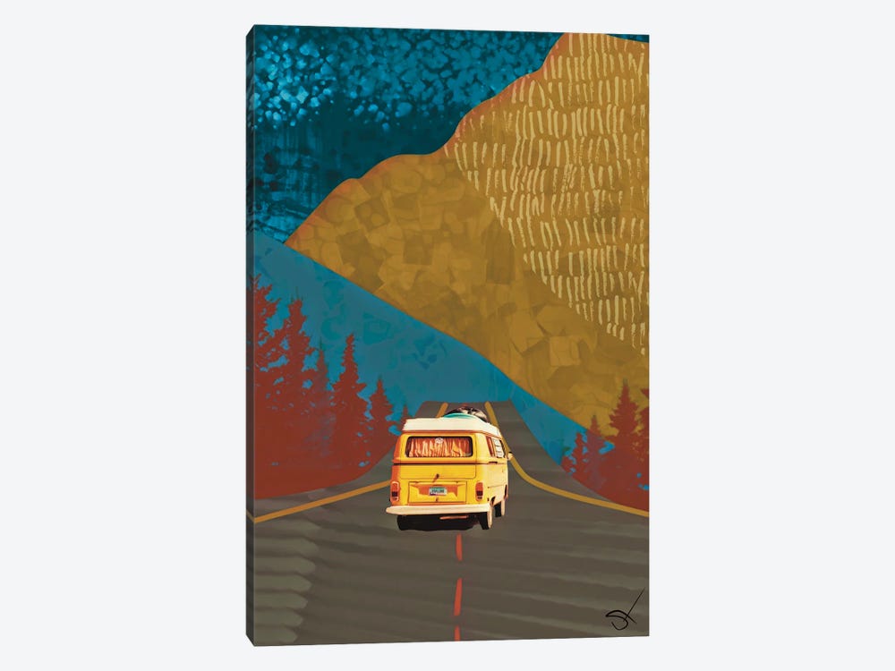 Yellow Van by Darla Ferrara 1-piece Art Print