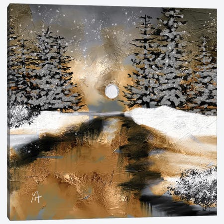 Snowy Trees Canvas Print #DFR68} by Darla Ferrara Canvas Art Print