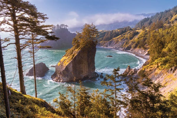 Oregon Seascape - Arch Rock Cove Along The Samuel H Boardman Scenic Corridor