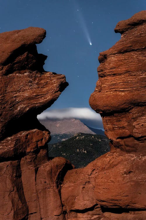 Comets & Asteroids: Comet Tsuchinshan-Atlas Over Pikes Peak From Garden Of The Gods Park by Daniel Forster