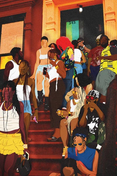 Dani Grand - Canvas Prints: Stoop Kids by Dani Grand