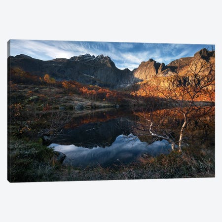 Calm Fall Morning On The Lofoten Islands Canvas Print #DGG105} by Daniel Gastager Canvas Wall Art