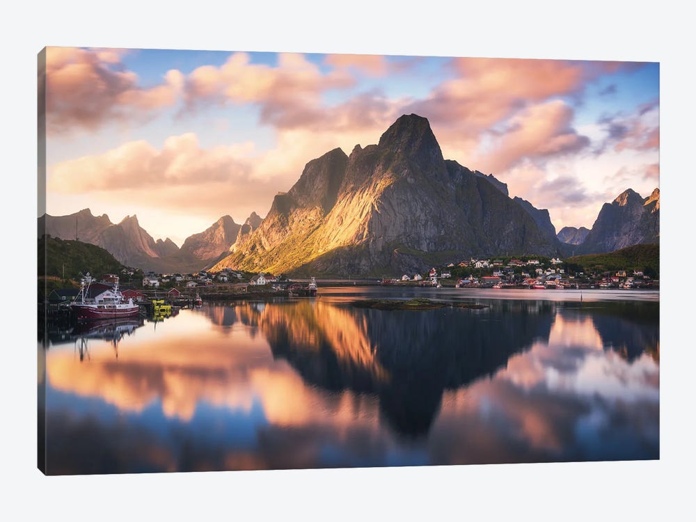Golden Summer Evening On The Lofoten Islands by Daniel Gastager 1-piece Canvas Art