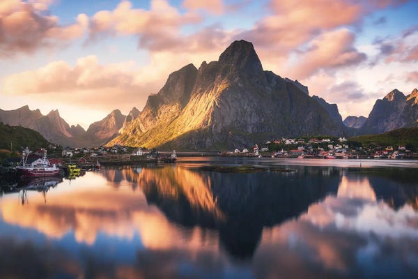 Daniel Gastager: Golden Summer Evening On The Lofoten Islands by Daniel Gastager