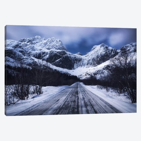 A Mysterious Mountainroad On The Lofoten Islands Canvas Print #DGG117} by Daniel Gastager Canvas Art Print