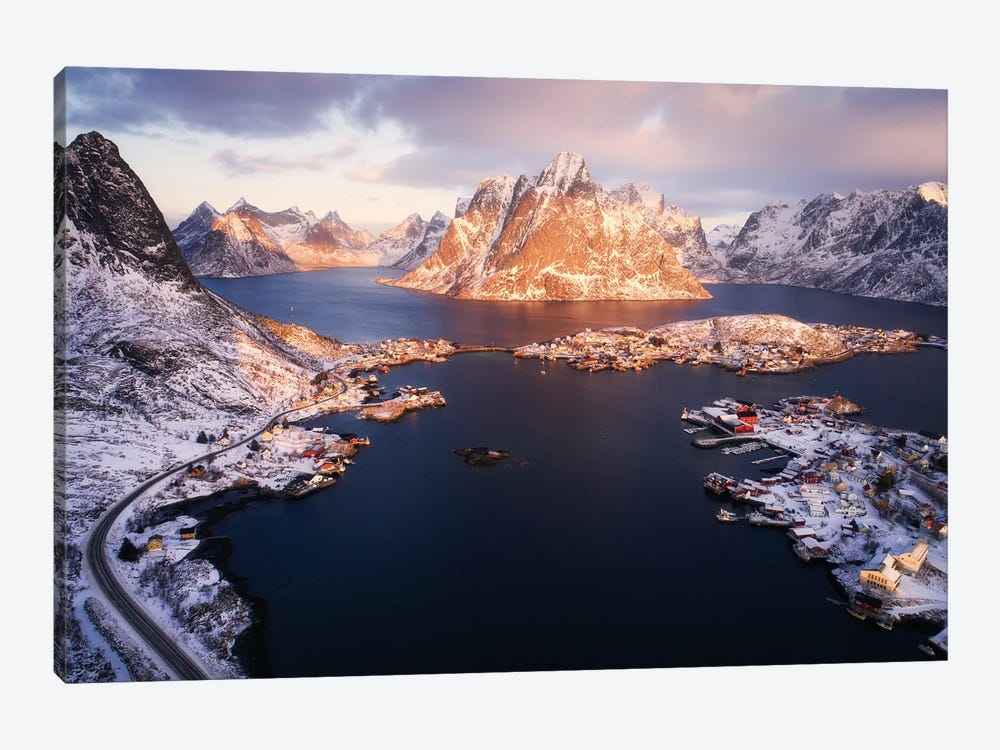 A Winter Morning From Above In Reine by Daniel Gastager 1-piece Canvas Artwork