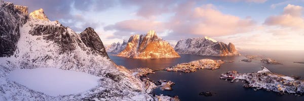 Reine Winter Panorama From Above