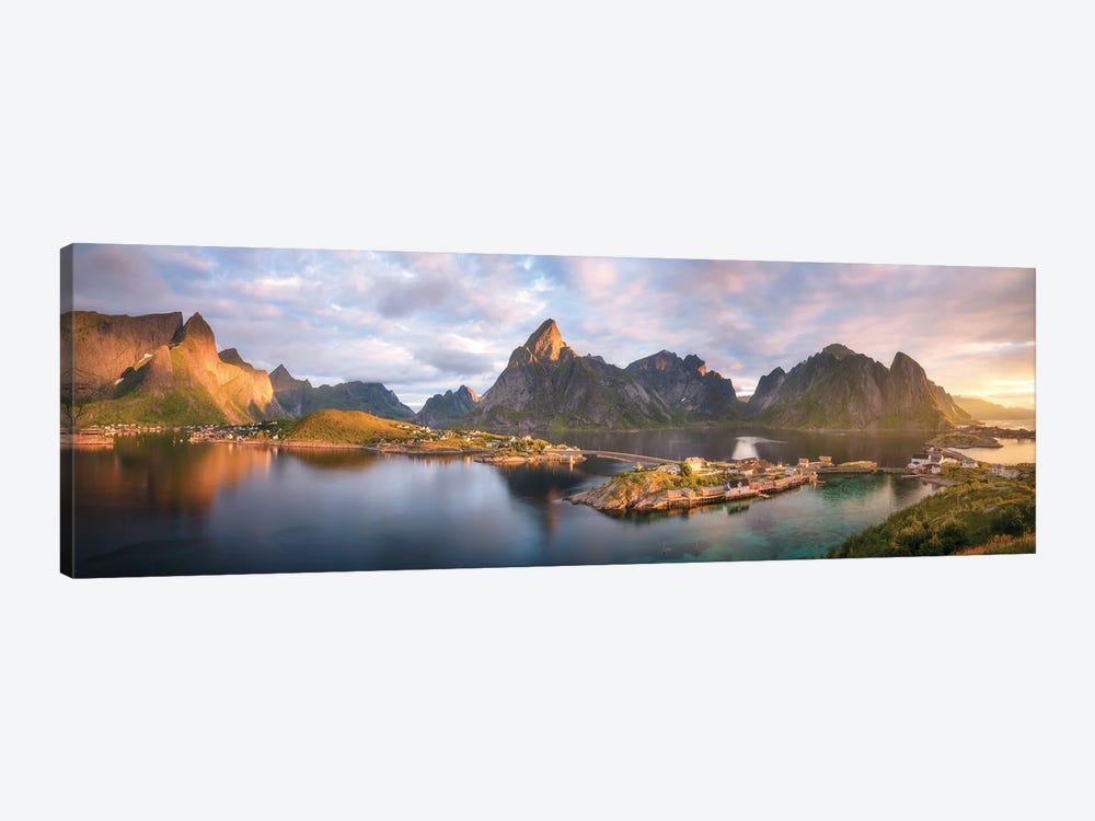 A Summer Sunrise Panorama In Sakrisoy by Daniel Gastager 1-piece Canvas Art Print