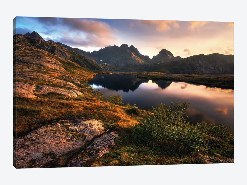 A Golden Summer Evening In Northern Norway by Daniel Gastager 1-piece Canvas Print