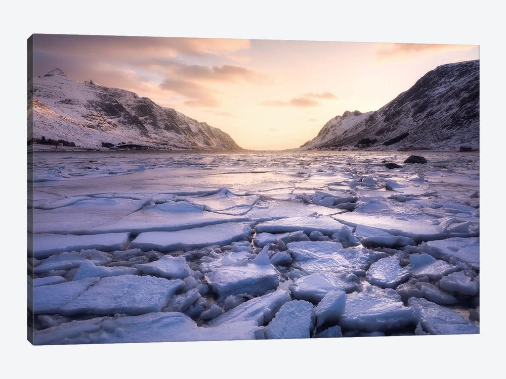 A Frosty Winter Afternoon On The Lofoten Islands by Daniel Gastager 1-piece Canvas Print