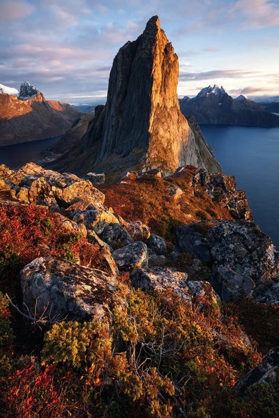 Daniel Gastager: Golden Fall Sunset On Senja by Daniel Gastager
