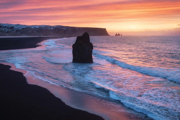 Iceland: Winter Sunset At The Coast Of Iceland by Daniel Gastager