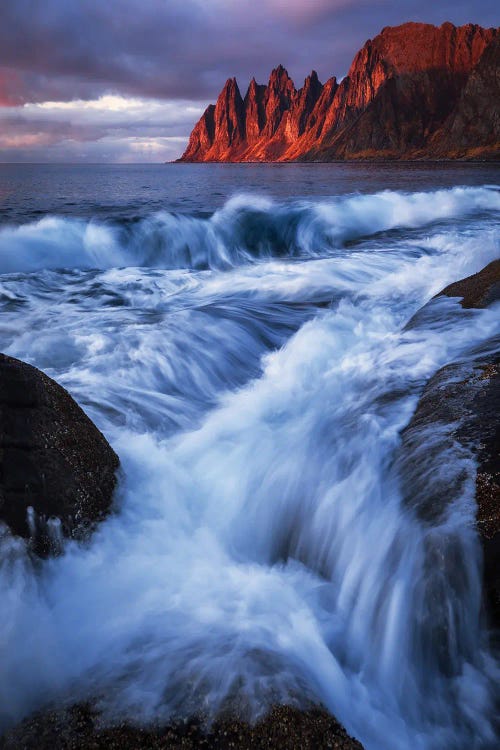 Sunset At The Coast Of Senja Island