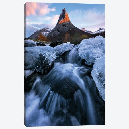 Frozen Streams At Mount Stetind In Northern Norway Canvas Print #DGG144} by Daniel Gastager Canvas Artwork