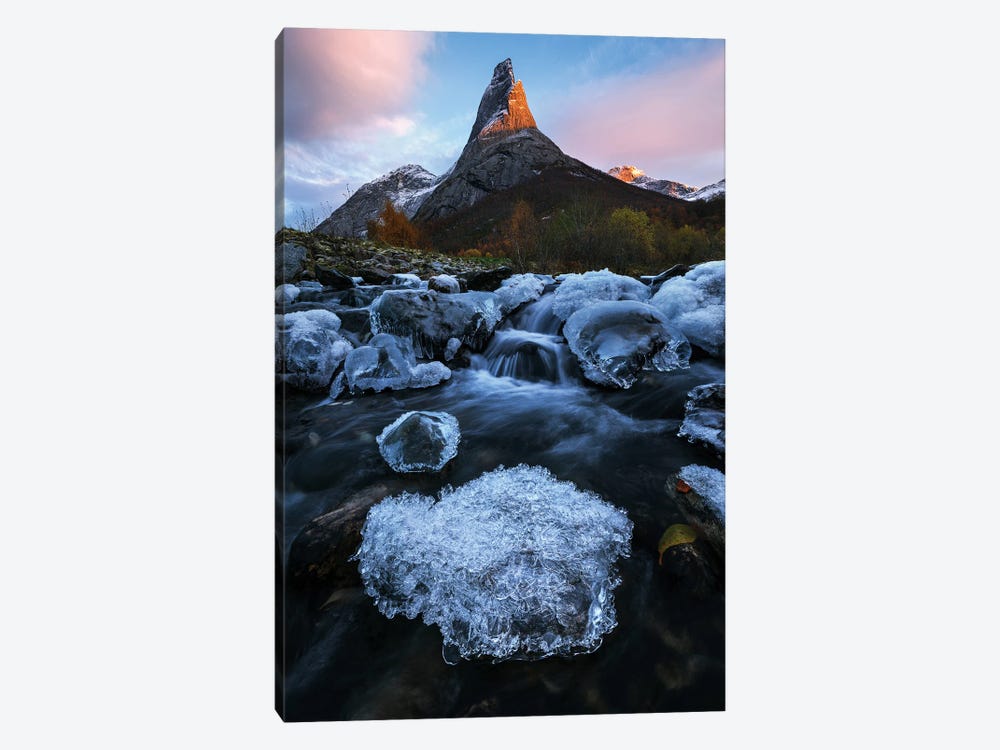Frozen River In Northern Norway by Daniel Gastager 1-piece Canvas Artwork