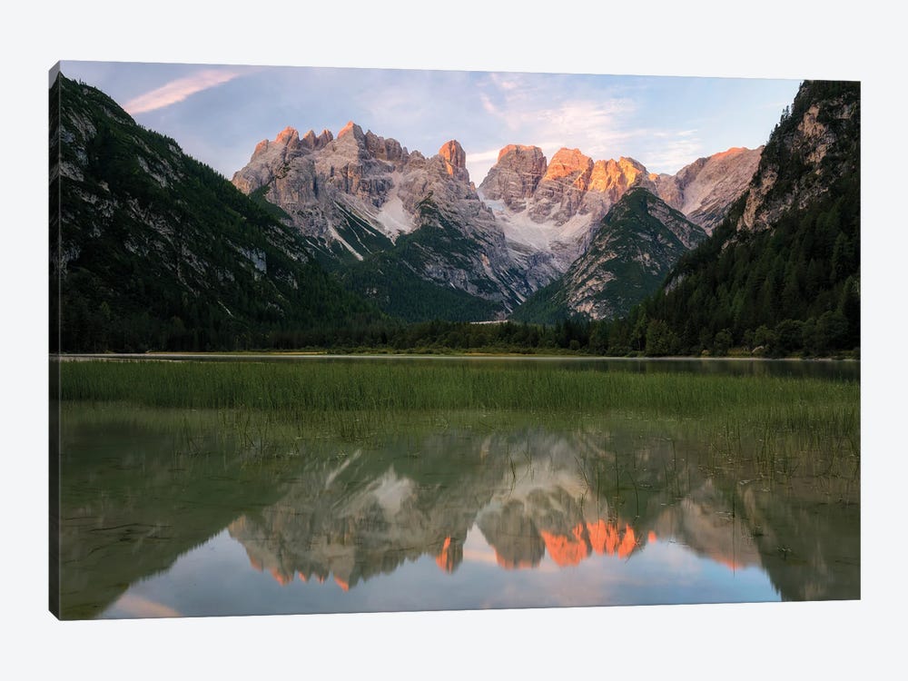 Summer Sunrise At Lago Di Landro by Daniel Gastager 1-piece Canvas Print