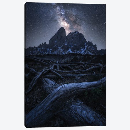 The Milky Way Above Peitlerkofel In The Dolomites Canvas Print #DGG147} by Daniel Gastager Canvas Wall Art