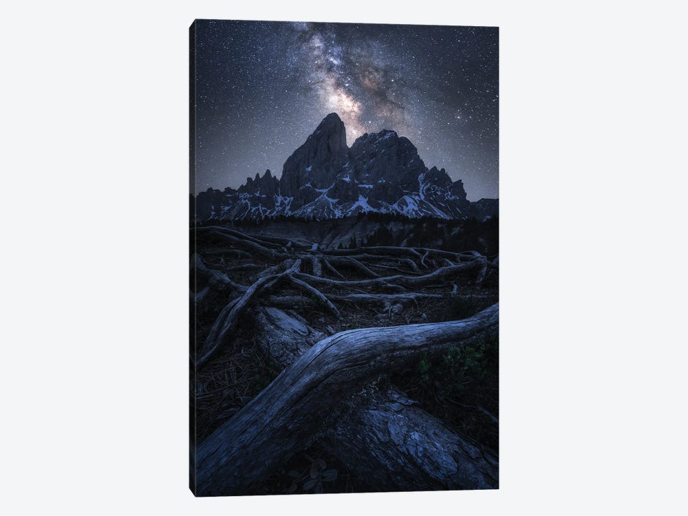 The Milky Way Above Peitlerkofel In The Dolomites by Daniel Gastager 1-piece Canvas Art