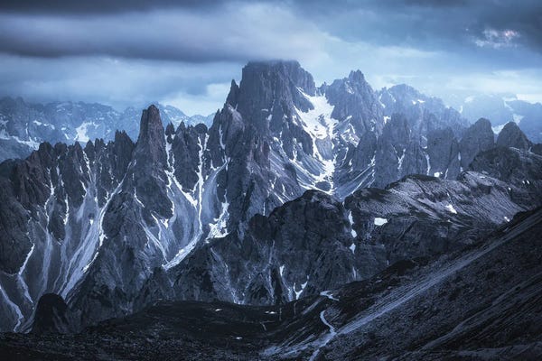 Daniel Gastager: Blue Hour At Cadini Di Misurina In The Dolomites by Daniel Gastager