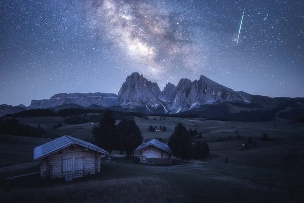 Daniel Gastager: The Milky Way Above Alpe Di Suisi In The Dolomites by Daniel Gastager