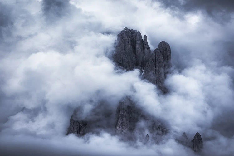 A Cloudy Peak In The Dolomites