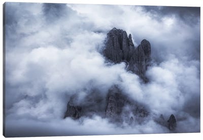 A Cloudy Peak In The Dolomites Canvas Art Print