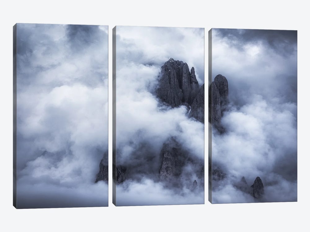 A Cloudy Peak In The Dolomites by Daniel Gastager 3-piece Canvas Art