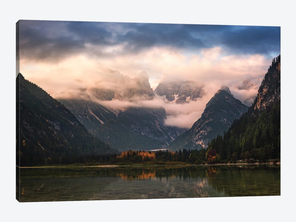 A Foggy Autumn Sunrise In The Dolomites by Daniel Gastager 1-piece Art Print