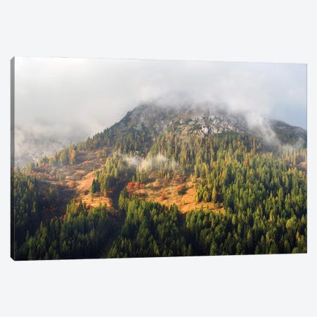 A Foggy Autumn Morning In The Dolomites Canvas Print #DGG160} by Daniel Gastager Art Print
