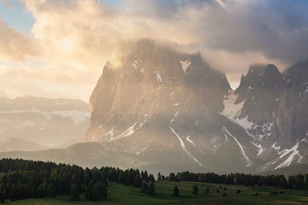 Daniel Gastager: Golden Light At Lankofel In The Dolomites by Daniel Gastager