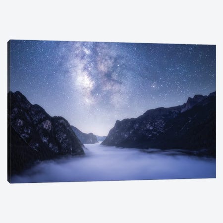 The Milky Way Above The Clouds Canvas Print #DGG166} by Daniel Gastager Canvas Artwork