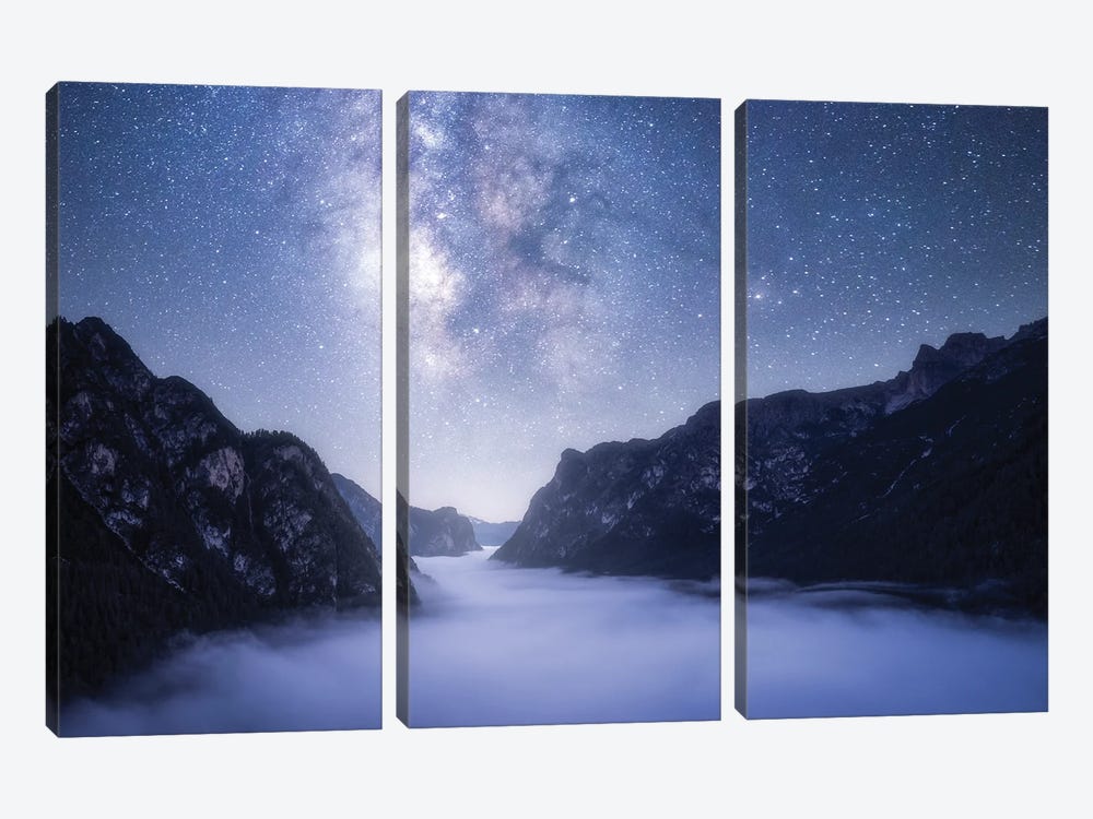 The Milky Way Above The Clouds by Daniel Gastager 3-piece Canvas Art Print