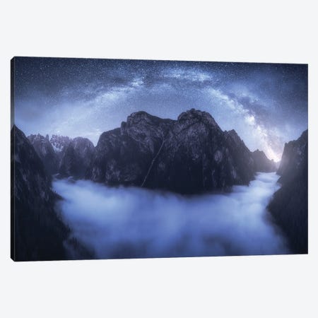 Milky Way Panorama In The Dolomites Canvas Print #DGG167} by Daniel Gastager Canvas Wall Art
