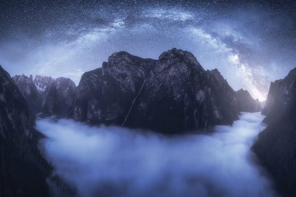 Veneto: Milky Way Panorama In The Dolomites by Daniel Gastager