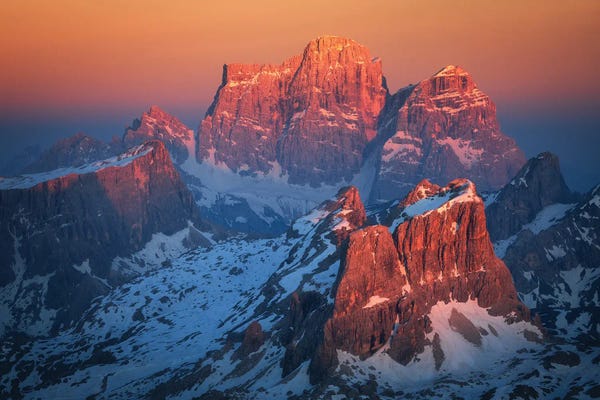 Daniel Gastager: Red Sunset At Monte Pelmo In The Dolomites by Daniel Gastager