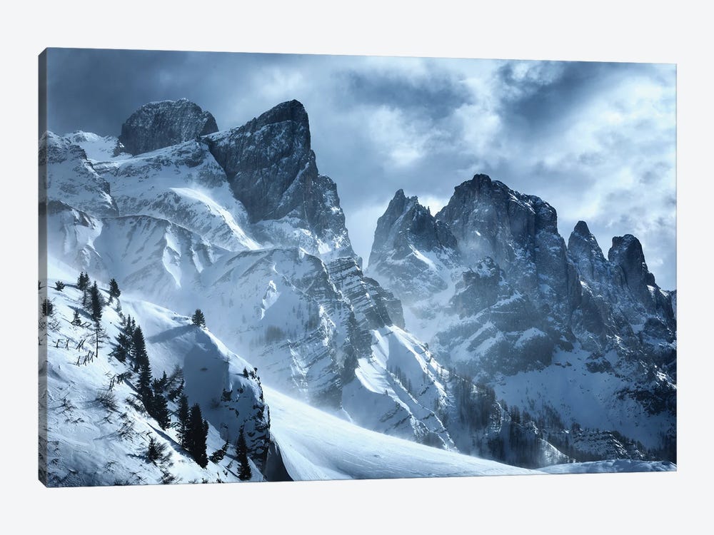 Moody Winter Mountains by Daniel Gastager 1-piece Canvas Art