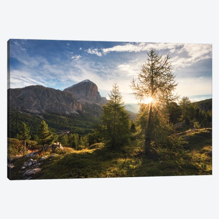 Golden Summer Morning At Passo Falzarego In The Dolomites Canvas Print #DGG171} by Daniel Gastager Canvas Art