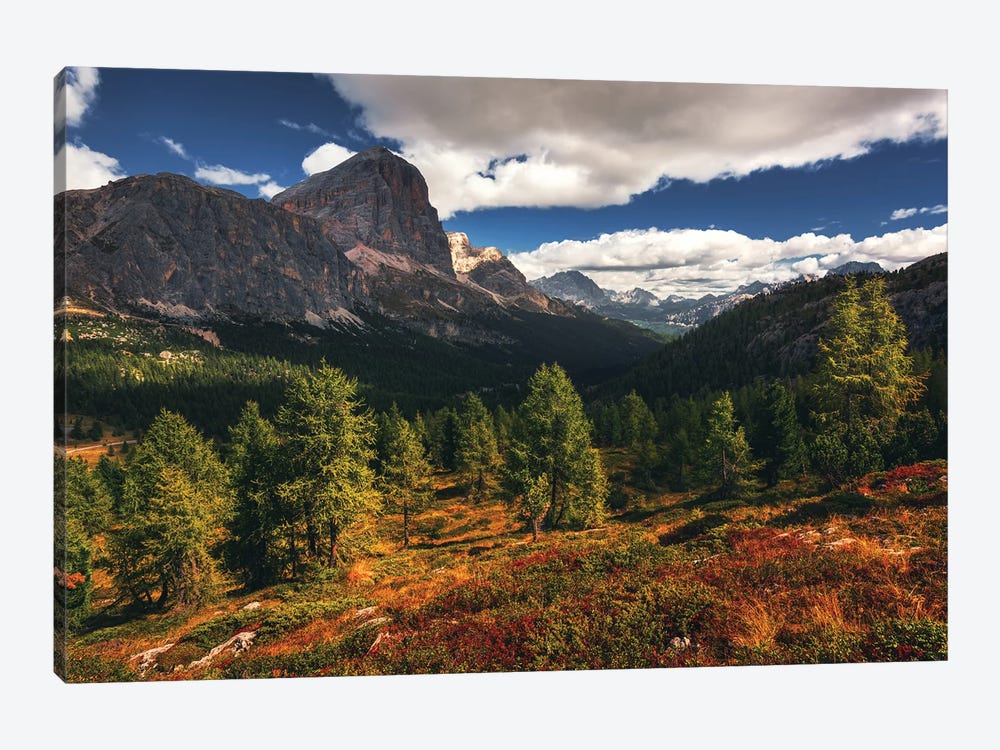 A Summer Afternoon At Passo Falzarego In The Dolomites by Daniel Gastager 1-piece Canvas Wall Art