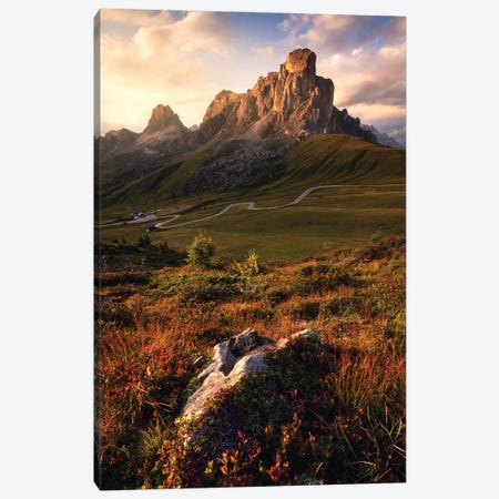 A Summer Sunset At Passo Giau In The Dolomites Canvas Print #DGG173} by Daniel Gastager Canvas Wall Art