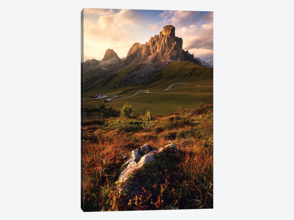 A Summer Sunset At Passo Giau In The Dolomites by Daniel Gastager 1-piece Canvas Art Print