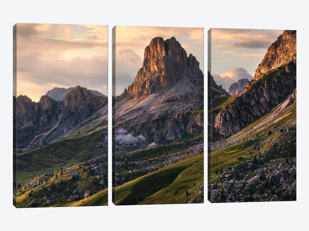Golden Summer Evening In The Dolomites by Daniel Gastager 3-piece Canvas Wall Art