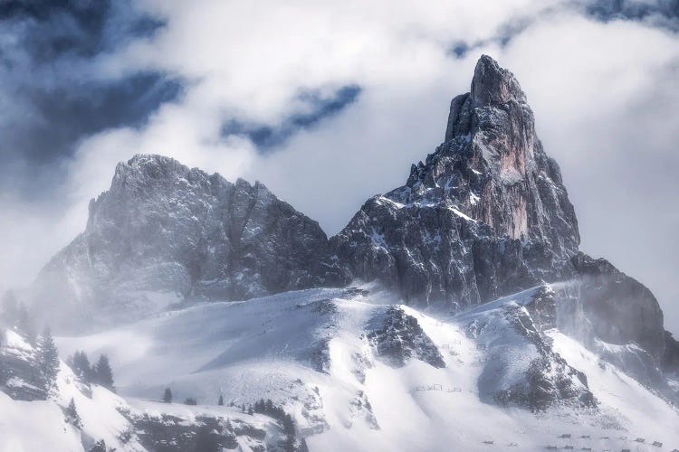 A Stormy Winter Morning In The Dolomites