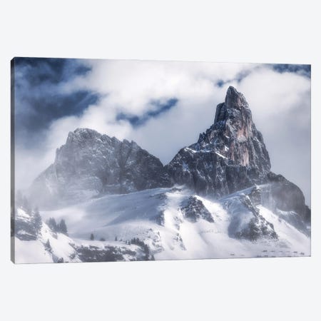 A Stormy Winter Morning In The Dolomites Canvas Print #DGG175} by Daniel Gastager Canvas Art Print