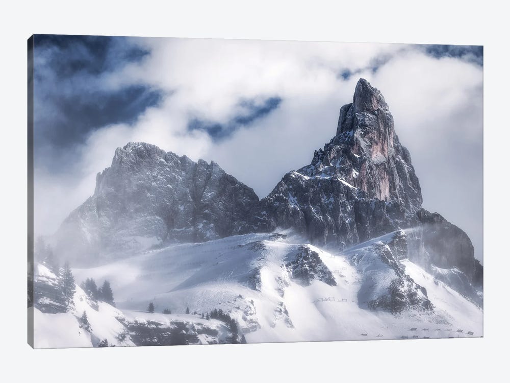 A Stormy Winter Morning In The Dolomites by Daniel Gastager 1-piece Canvas Art Print