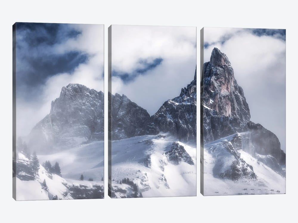 A Stormy Winter Morning In The Dolomites by Daniel Gastager 3-piece Art Print